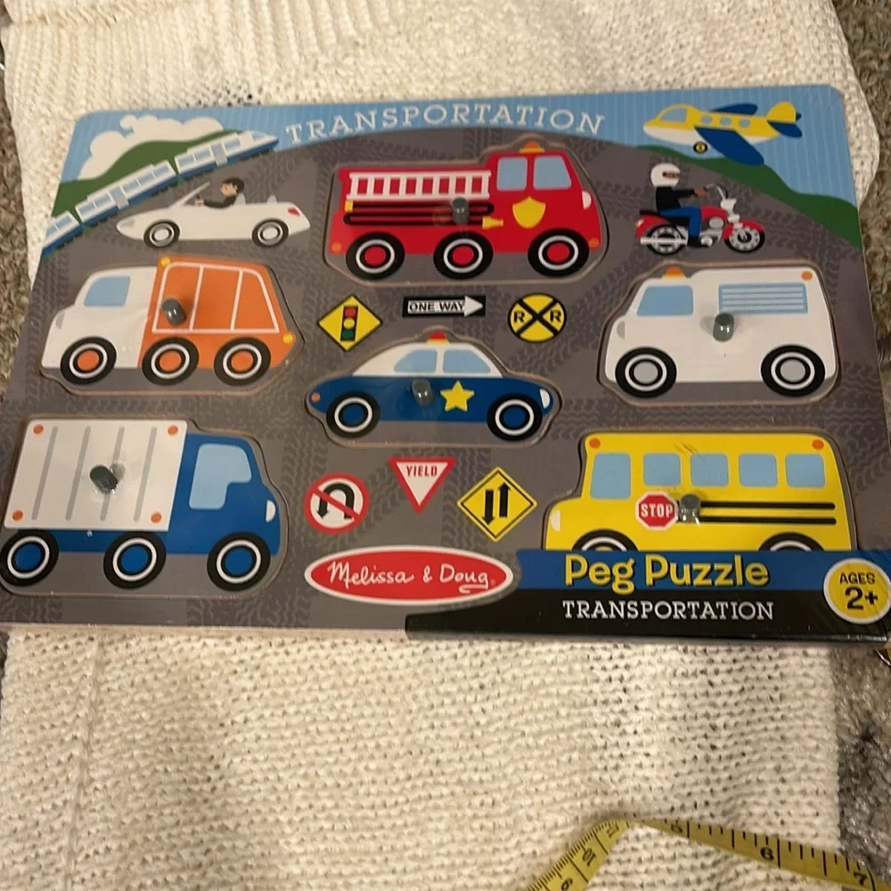 Melissa & Doug Transportation‎ Wooden Peg Puzzle